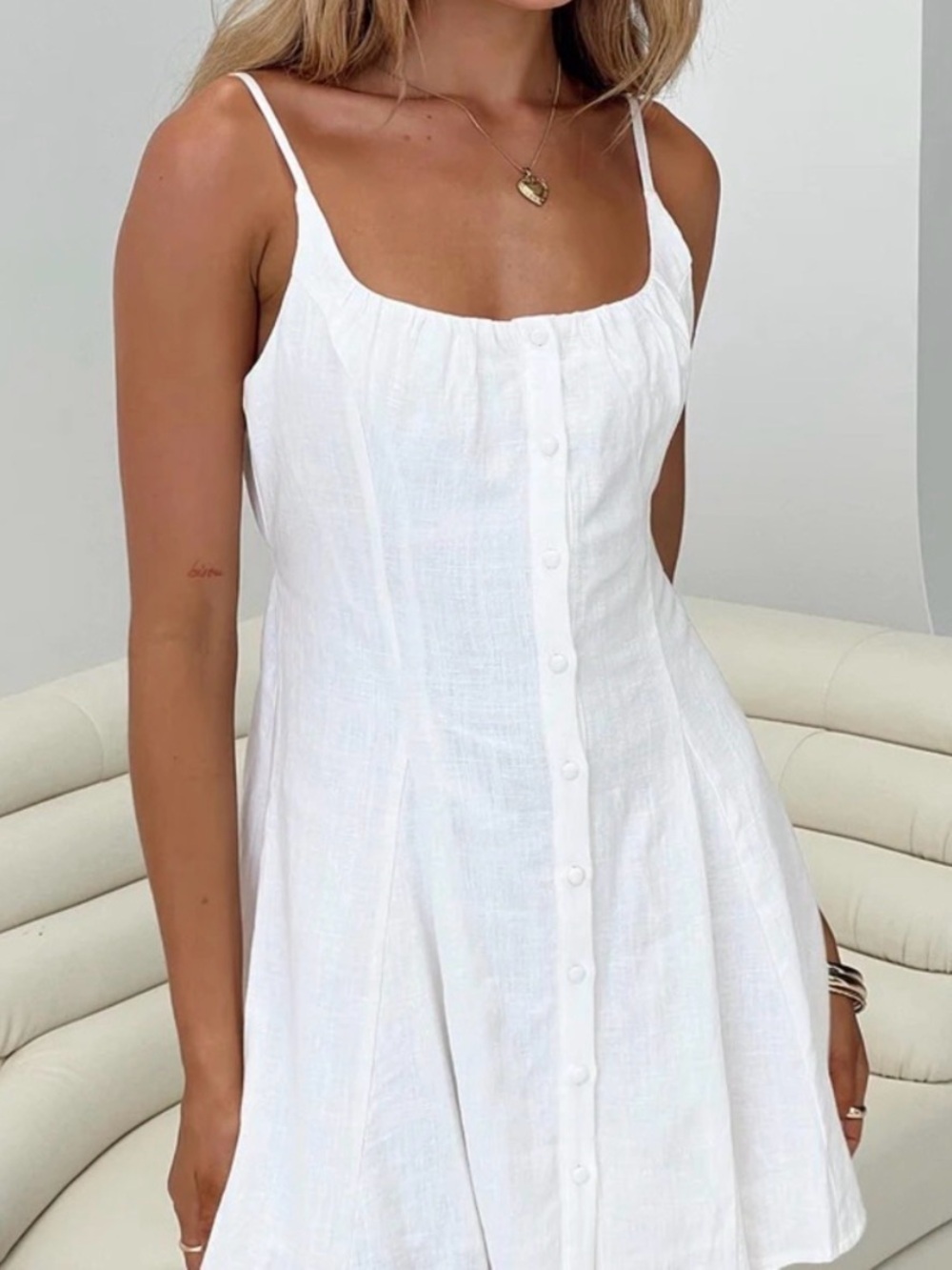 Princess Polly Elian Linen Blend Mini Dress
